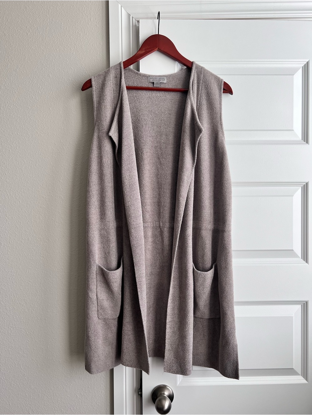 Barefoot Dreams CozyChic Ultra Lite Long Cardigan Vest M Gray